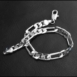 Sterling silver 925 chain link bracelet men/women